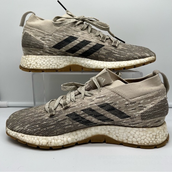 Adidas Pureboost Men's Size 8.5 Running Shoes Gray Athletic Trainer Sneakers - Picture 2 of 8